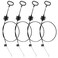 Nonley Sofa Recliner Cables, 4 Pack Couch Release Cables Recliner Replacement Parts D Ring Couch Recliner Pull Handle, Hook Exposed Cable with S Tip for Sofa, Black