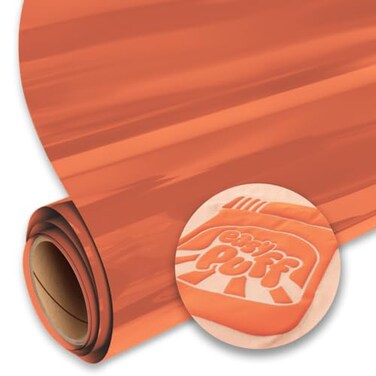 SISER Easy Puff HTV 12''x1yd - 3D Puffy Heat Transfer Vinyl (Orange