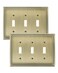 TREEWELL 2-Pack Triple Toggle Light Switch Cover Plate, Antique Brass