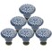 Bonsicoky Ceramic Cabinet Handle Pull Knobs, Blue, 6 Pcs