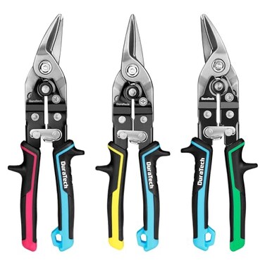 DURATECH 3PCS 10" Aviation Snips Set, Left, RightStraight Cut