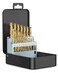 Lichamp 21Pcs HSS Drill Bit Set, Titanium Coated, 1/16"-3/8", Double-Groove