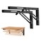 Ravinte Matte Black Folding Shelf Brackets, 18 Inch, 2 Pack