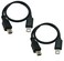 MTUERANC USB OTG Cable, 2 Pack USB Micro Male to Mini USB 5 Pin Male Conversion Adapter Cable for Canon Cameras and Tablets (1Ft/30cm