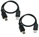 MTUERANC USB OTG Cable, 2 Pack USB Micro Male to Mini USB 5 Pin Male Conversion Adapter Cable for Canon Cameras and Tablets (1Ft/30cm