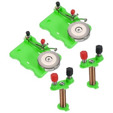 PATIKIL Physical Experiment Set, 2 Set Electric Bell Magnetism Experiment Kits Electromagnet Labs Induction for Educational Learning Teaching, Green