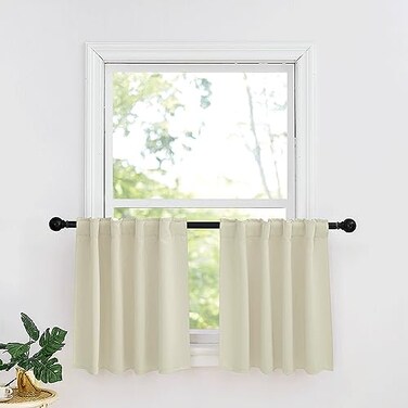 RYB HOME Small Window Curtains, Curtains for Kitchen Bathroom