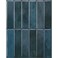 Smart Tiles Peel and Stick backsplash, Stacked Petrol Blue, 11.43"x9