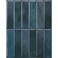 Smart Tiles Peel and Stick backsplash, Stacked Petrol Blue, 11.43"x9
