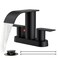 FORIOUS Bathroom Faucet 4 Inch Centerset 2 or 3 Hole Waterfall Matte Black
