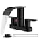 FORIOUS Bathroom Faucet 4 Inch Centerset 2 or 3 Hole Waterfall Matte Black