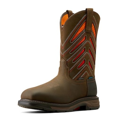 ARIAT Men's WorkHog XT VentTEK Waterproof Carbon Toe Work Boot, Sunset/Iron Coffee, 11