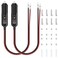 BFXM 12V Cigarette Lighter Plug with 16AWG 1FT Wire (2 Pack