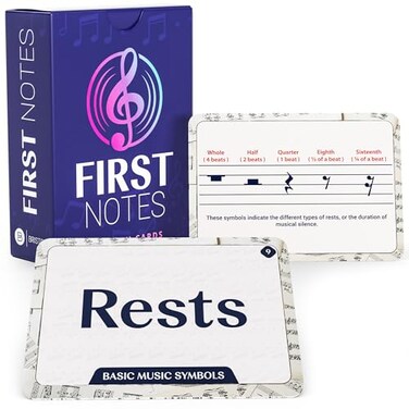 Briston Music Theory Learning Cards – 70 Treble, Bass ClefNotation References