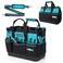 DURATECH 16" Heavy Duty Tool Bag with Hard Bottom and 18 Pockets