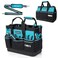 DURATECH 16" Heavy Duty Tool Bag with Hard Bottom and 18 Pockets