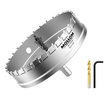 Mollom 5-3/8" (137mmHeavy Duty Carbide Hole Saw with 2 Pilot Bits