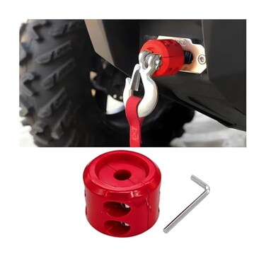 Bittwee Winch Cable Stopper Rubber Hook Saver for ATV UTV, Red