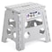 Delxo Folding Step Stool 13 Inch,300 Lbs Step Stool for Adults Grey