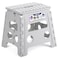 Delxo Folding Step Stool 13 Inch,300 Lbs Step Stool for Adults Grey