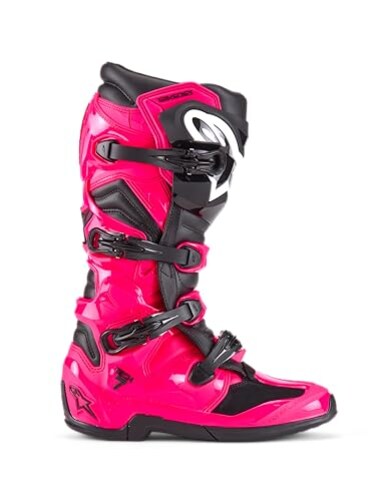 Alpinestars Tech 7 Boots, High-Performance Motocross Boots, CE-Certified, 10, Diva Pink/Black
