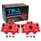 TRQ Performance Rear Brake Caliper Set Painted Red Brackets