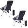Nice C Ultralight Compact High Back Backpack Camp Chair (2 Black