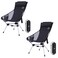Nice C Ultralight Compact High Back Backpack Camp Chair (2 Black