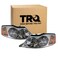 TRQ Headlight Set Halogen 2 Piece Chrome