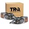 TRQ Headlight Set Halogen 2 Piece Chrome