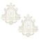 Sungmor 2PC Cast Iron Floating Wall Shelves - Antique White