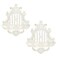 Sungmor 2PC Cast Iron Floating Wall Shelves - Antique White