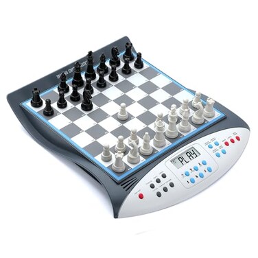 JWSCHESSUN Talking Chess Master Electronic Chess Set - Electronic Chess Board with Voice Teaching System - Kids Learning Trainer - 32 Levels 2000 ELO Computer Chess Game with Sensor Chess Board Magnet