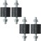 APUXON 4pcs Rubber Vibration Isolator Mounts 30 x 30mm Shock Absorber with M8 x 23mm Studs Vibration Isolators