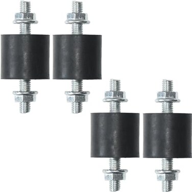 APUXON 4pcs Rubber Vibration Isolator Mounts 30 x 30mm Shock Absorber with M8 x 23mm Studs Vibration Isolators