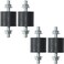APUXON 4pcs Rubber Vibration Isolator Mounts 30 x 30mm Shock Absorber with M8 x 23mm Studs Vibration Isolators
