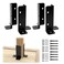 Muzata 4Pack Adjustable Post Base Brackets for Heavy Duty Wood Fence WT32