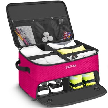 YOREPEK 2 Layer Golf Trunk Bag Organizer, Sturdy Trunk Storage