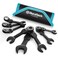 DURATECH Stubby Flex-head Ratcheting Wrench Set, 8-Piece, Metric