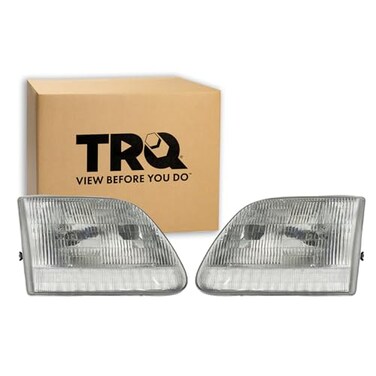 TRQ 2 Piece Headlight Assembly Set DriverPassenger Side