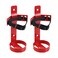 nawouk Fire Extinguisher Metal Bracket - Fire Extinguisher Mount - Wall Hanging Bracket with Adjustable Straps Heavy Duty Fixing Holder (2.5LB Red 2PCS