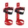 nawouk Fire Extinguisher Metal Bracket - Fire Extinguisher Mount - Wall Hanging Bracket with Adjustable Straps Heavy Duty Fixing Holder (2.5LB Red 2PCS