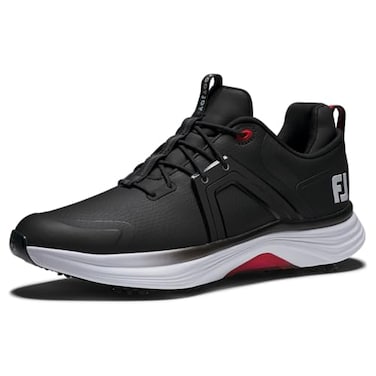 FootJoy Men's Hyperflex Golf Shoe, Black/White/Red, 8