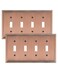 treewell 2-Pack Zinc Alloy Quad Toggle Light Switch Cover Plate, Solid Switch Cover