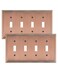 treewell 2-Pack Zinc Alloy Quad Toggle Light Switch Cover Plate, Solid Switch Cover