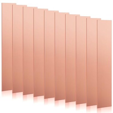 Yaocom 10 Pack Pure Copper Anode Sheet 99.995% Pure