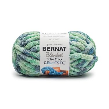 Bernat Blanket Extra Thick Cel-Este Chunky Yarn, Celestial Teal, 2-Pack