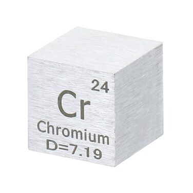 PATIKIL Chromium Cube, 10mm Cr Density Cube High Density Element Cube Unique Metal Cube Periodic Table of Elements Collections Lab Experiment Teacher Scientific Classes