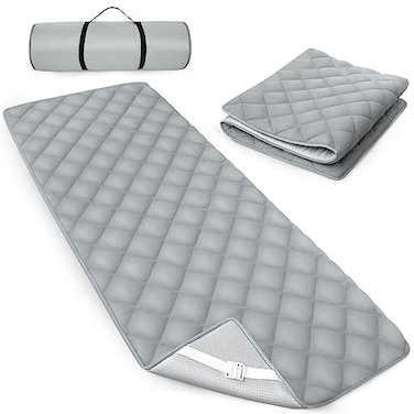 Moonsea Cot Mattress Topper Pad Quilted Grey, 75"x30" Inch
