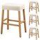 YISUN Stool Covers Rectangle - 4 Pack Stretch Waterproof Saddle Seat Cover Counter Bar Stools Bar Chairs Covers Kitchen Island Chairs Cushion Protector